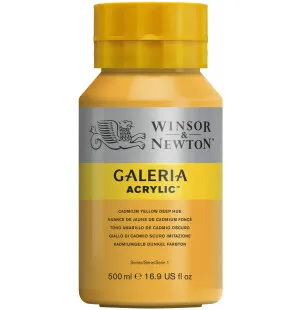 W&N Galeria akrylfärg Cad.Yellow Deep Hue 500ml. kuva