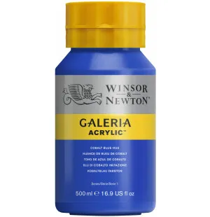 W&N Galeria Acrylic Cobalt Blue Hue 500ml. kuva