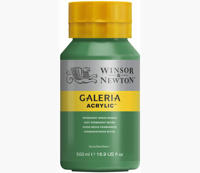 WN Galeria akrylfarg Permanent Green Middle 500ml kuva