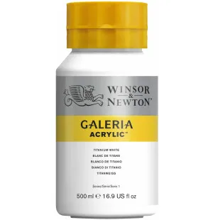 W&N Galeria Akrylfärg Titanium White 500ml image