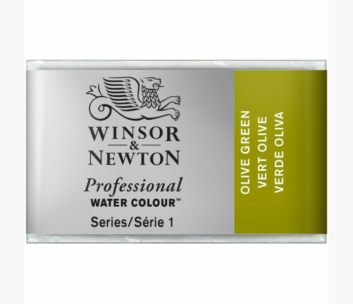 Akvarellfarg olive green kuva