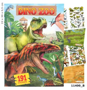 DINO WORLD ZOO PYSSELBOK kuva