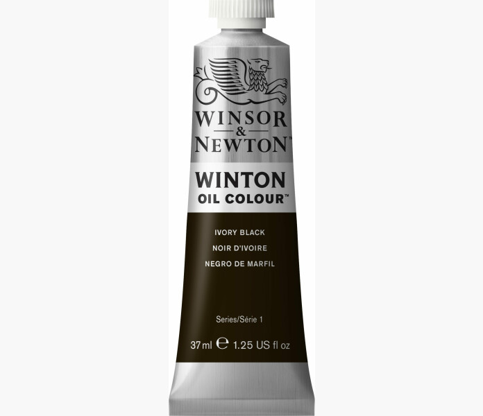WN Winton Oljefarg 37g. Ivory Black kuva