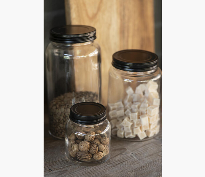 Glasburk Sevilla XL med svart lock 800ml  image