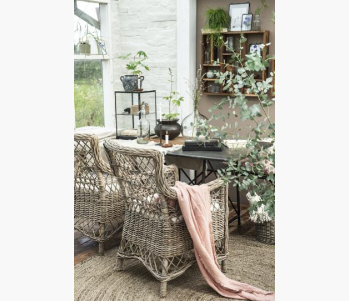 Korgstol med sittdyna 61 x 93 x 66 cm1 image