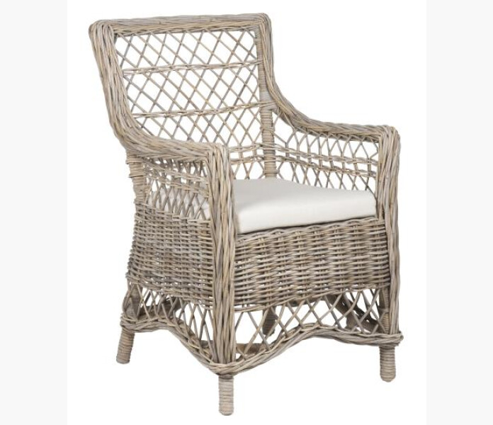 Korgstol med sittdyna 61 x 93 x 66 cm image