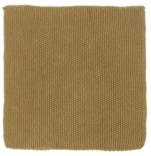 IB Laursen Stickad Disktrasa senapsgul, 25x25cm image