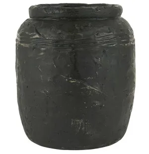 Kruka Caesar svart handgjord h24xd21cm kuva