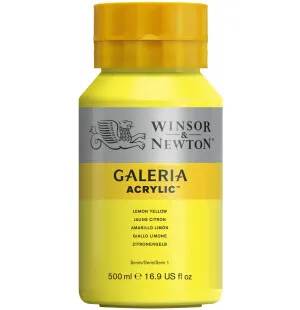 W&N Galeria akrylfärg Lemon Yellow 500ml image