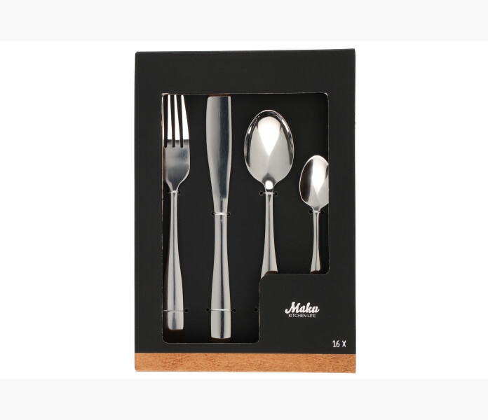 maku basic cutlery stainless steel 16pcs 2 kuva
