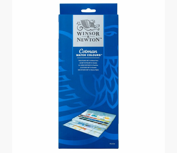 WN Cotman Studio set akvarellfarger 11 24st kuva
