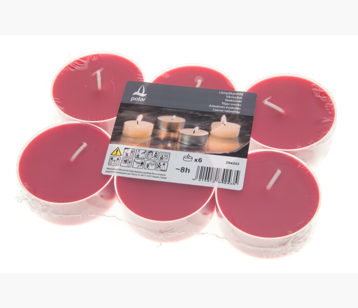 Polar Tealight maxi red 6pcs 8h image