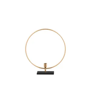 LJUSSTAKE RUND GULD/SVART image