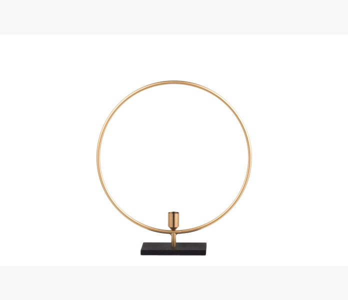 LJUSSTAKE RUND GULD SVART image