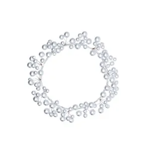 Winterseason Pärlkrans silver 22cm kuva