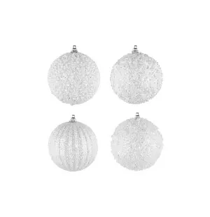 Winteria julgransboll vit  8cm kuva