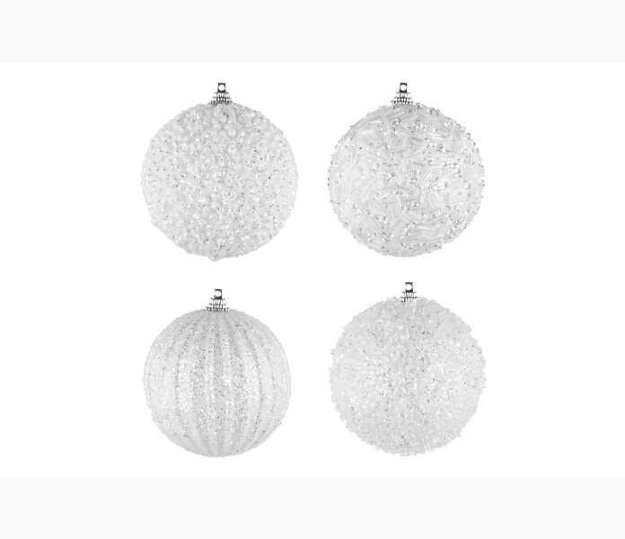 Winteria julgransboll vit 8cm kuva