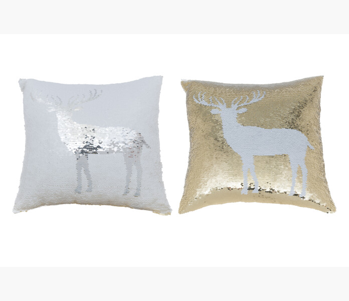 4Living dyna guld paljetter ren motiv 40x40 cm kuva