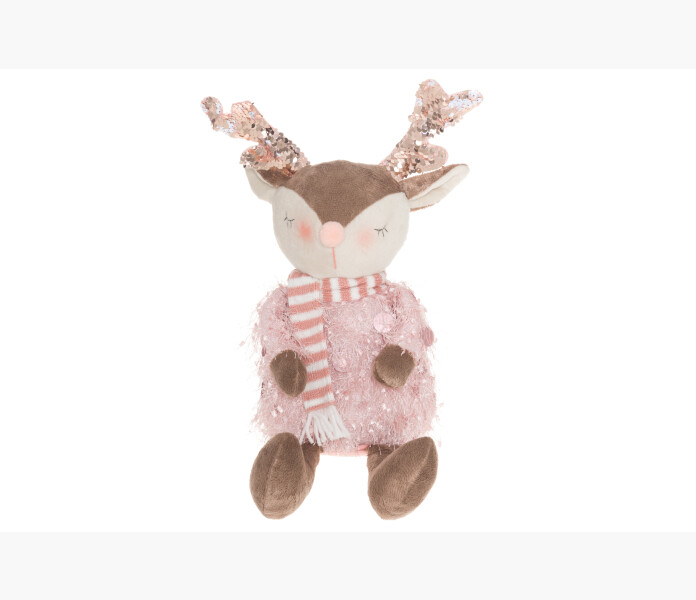 Winteria sittande ren med glitter horn 35cm kuva