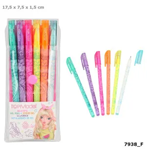 TopModel Gelpennor Neon 6st kuva