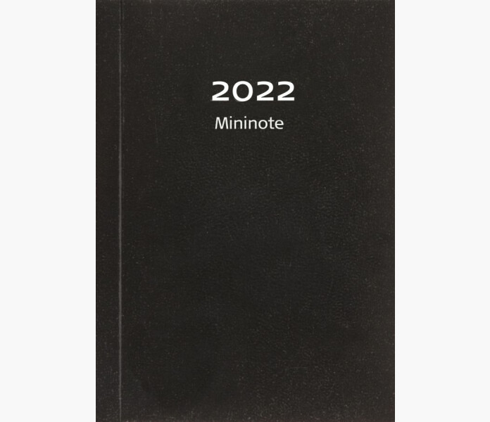 Kalender Mini Note 2022 svart musta image