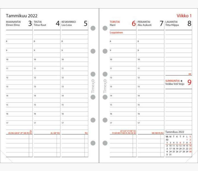 Ajasto Kalender Timex Handy 20221 kuva