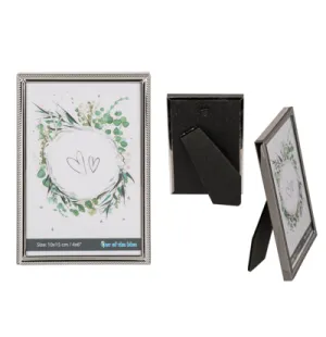 Ram i metall, silver, 10x15cm kuva