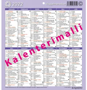 Ajasto Väggalmanacka/Seinäalmanakka 2022 kuva