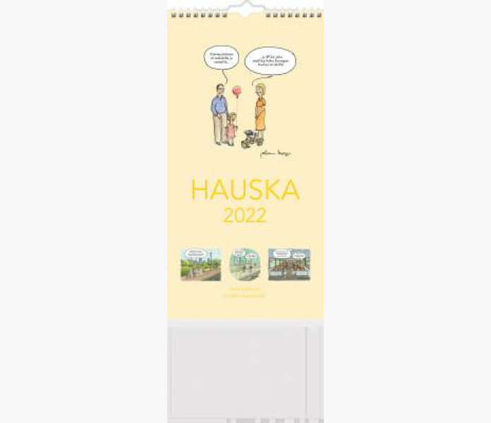 Hauska 2022 seinakalenteri. Suom.kielinen kuva