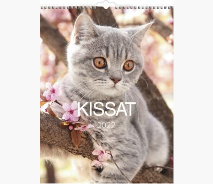 Kissat 2022 seinakalenteri. Suom.kielinen kuva