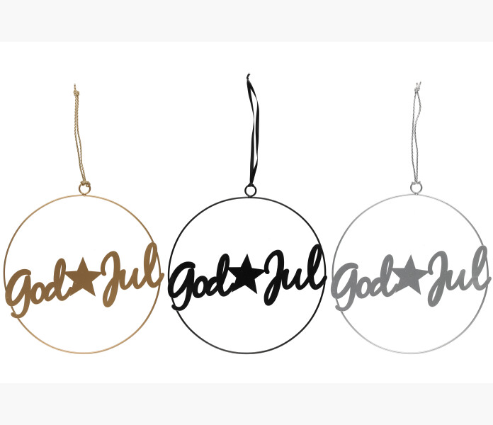 Metallkrans O30cm God Jul kuva