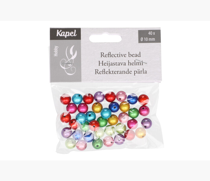 Reflekterande parlor olika farger 10cm 40 st. image