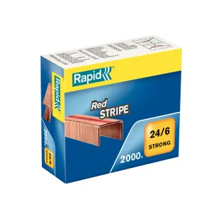 Rapid stift 24/6 röda 2000st image