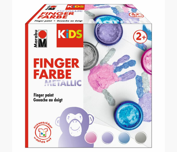 Marabu fingerfarger metallic 4x100ml image