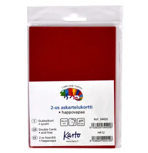 Kortbotten 2-delat C6, 5st, rött, 220g kuva