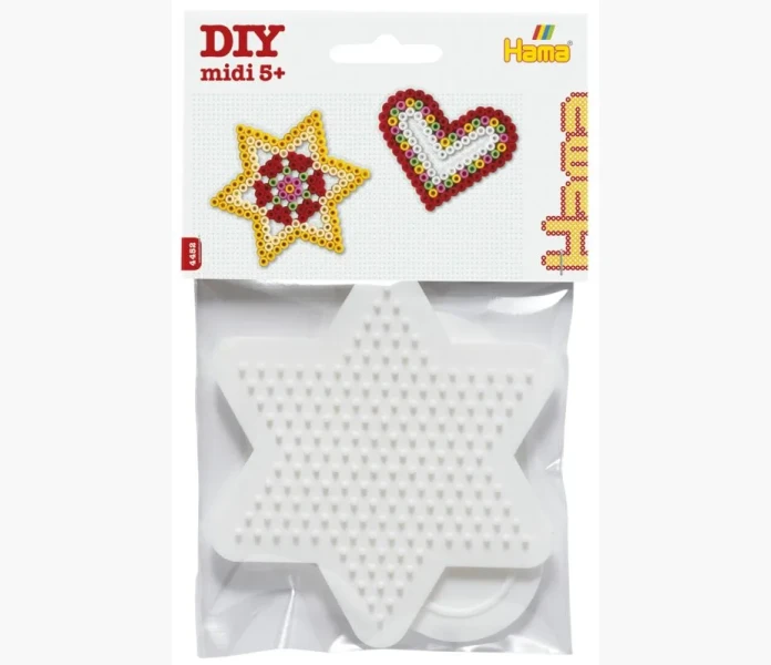 Hama Midi parlplatta Hjarta stjarna Vit 2st 5+ image