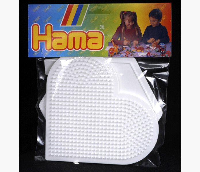 Hama Midi parlplatta Hjarta fyrkantVit 2st 5+ image