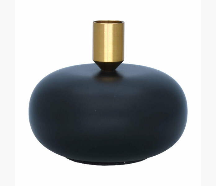 Ljusstake boll svart 9cm image