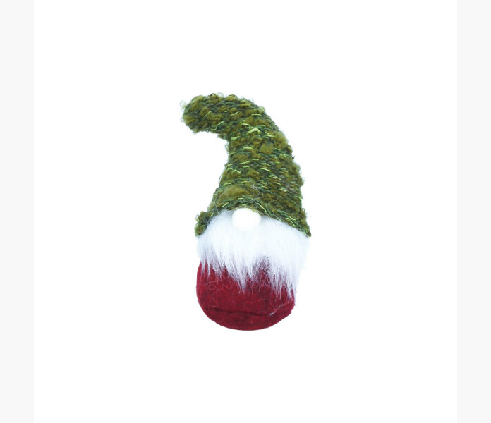 Tomte i tyg rod gron 10cm kuva