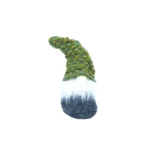 Tomte i tyg, grå/grön, 10cm kuva
