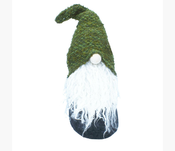Tomte i tyg gra gron 30cm kuva