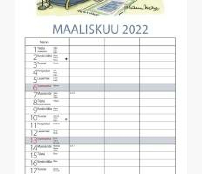 Pariskunta seinakalenteri 2022 image