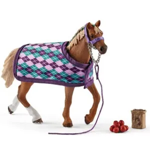 Schleich Engelskt fullblod med täcke image