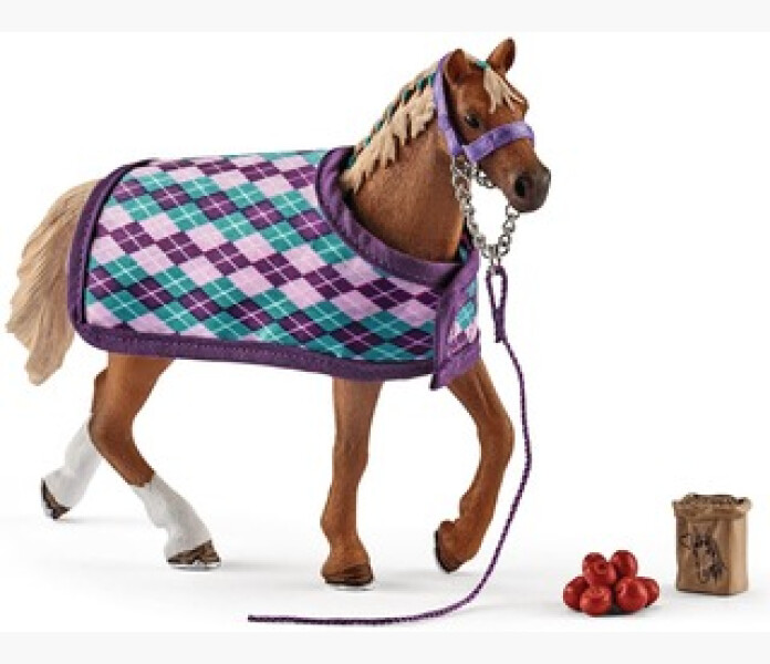 Schleich English Thoroughbred with blanket kuva