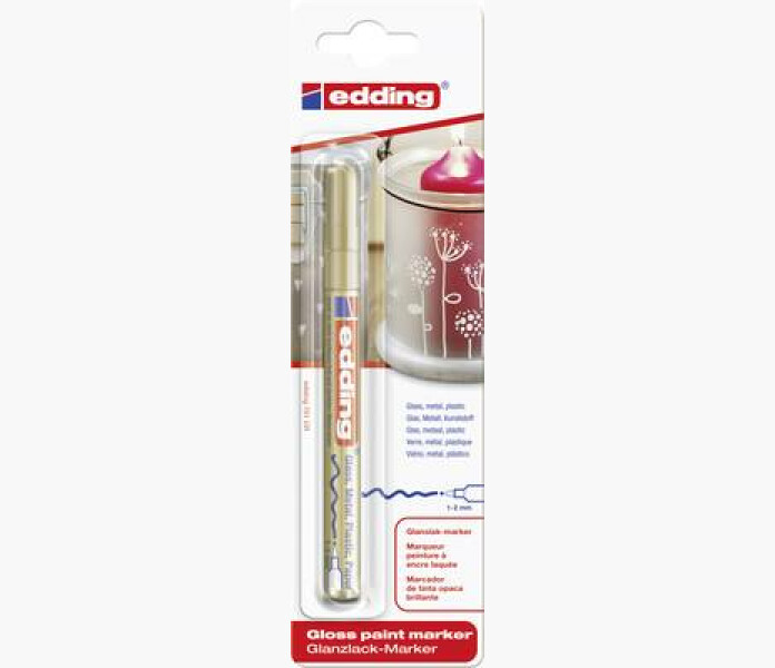 Edding 751 paint marker 1 2mm guld kuva
