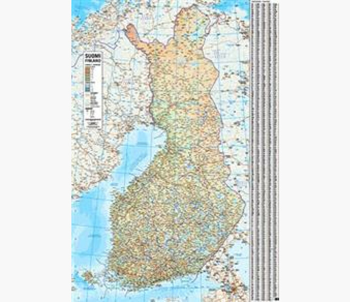 Finland Vaggkarta 1 milj. 2018 83x120 cm kuva