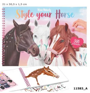 Miss Melody style your horse målarbok kuva