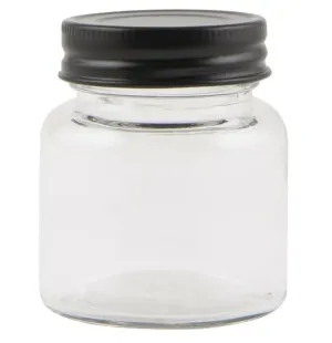 Ib Laursen Sevilla glasburk med svart lock, 80ml image