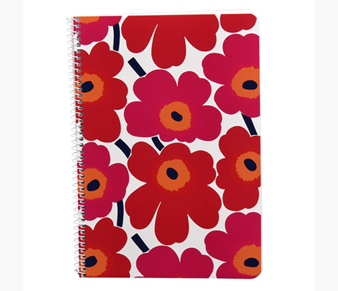 Marimekko Hafte A4 Unikko rod 40 linjerade sidor image