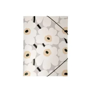Marimekko Unikko gummibandsmapp grå svart image